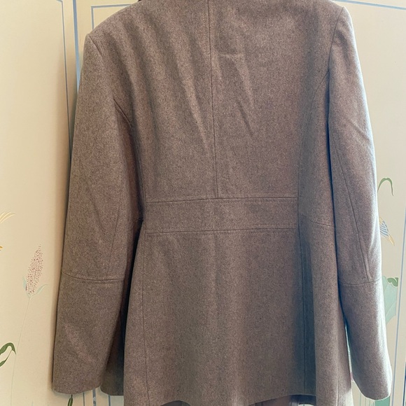 London Fog Women's Tan Double-Breasted Pea Coat - Picture 3 of 6